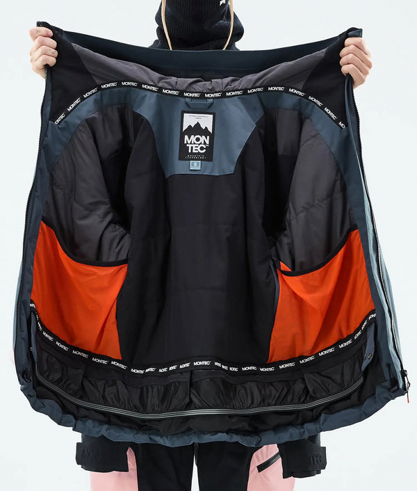 Morpheus W Veste de ski pour femme – Bleu métallisé / Noir / Rose doux