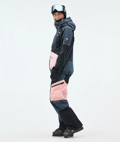 Morpheus W Veste de ski pour femme – Bleu métallisé / Noir / Rose doux