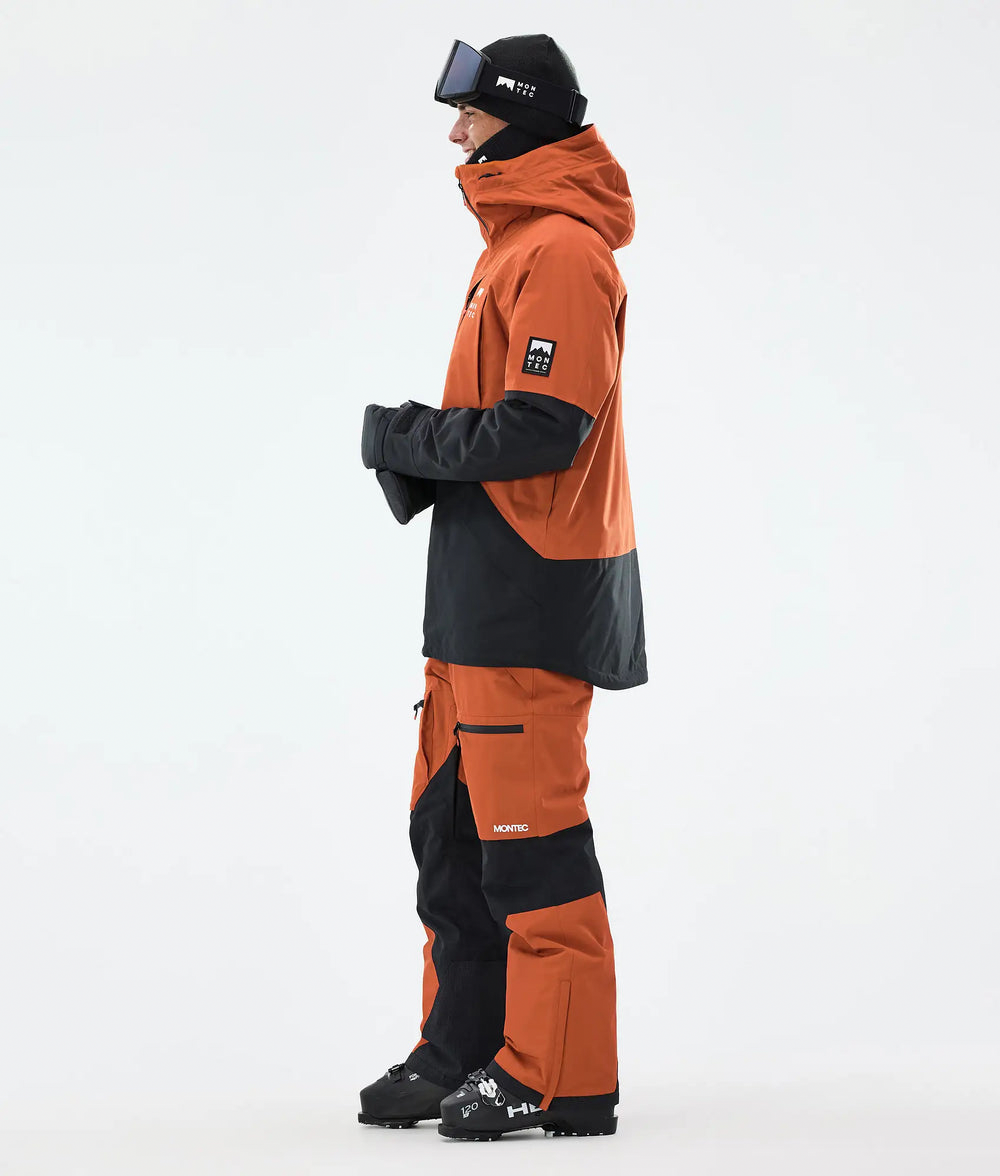 Arch Veste de ski pour homme – Orange brûlé / Noir